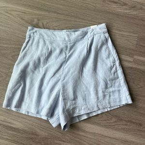 NWT Abercrombie blue linen pull on shorts size M